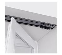 Ultra-Thin Cuttable Aluminum Alloy Ceiling Shower Curtain Track - 2 Rows, 1.5m/4.9ft for Bay Windows & Room Dividers - Ideal for Living Room & Office Decor