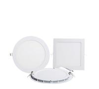 Ultra-Thin Dimmable LED Panel Light 4W Round, Recessed Ceiling Downlight, Warm White, 3W/6W/9W/12W/15W/18W Options for Indoor Lighting, Energy Efficient, Modern Design