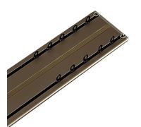 Ultra Thin Double Curtain Track 490cm Aluminum Ceiling Mount Curtain Rod for Room Divider Includes Pulleys Champagne Color Perfect for Smooth Draping