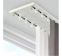 Ultra Thin Double k Ceiling Mount RailSilent Aluminum Room Divider for Office & HomeAvailable in 150/280/390/450/500cm (White 160cm)