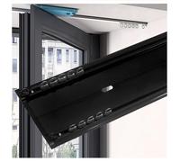 Ultra Thin Double Row Ceiling Track Glide for Room Divider Adjustable Lengths 120 500cm Sl lack Finish Perfect for Decor & Space Management