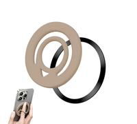 Ultra-Thin Dual-Sided Magnetic Ring Grip for back of the phone, Comfortable Silicone Magnet Finger Loop for iPhone, with Enhanced Magnetic Ring for Phone Case, Khaki