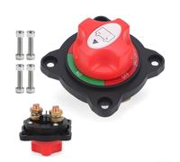 Ultra-Thin Flat Switch M10 300A 12-48V, 2 Position Push Button for Battery Disconnect Power Control