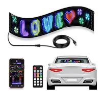 Ultra-Thin Flexible Bluetooth LED Screen, Scrolling Bright Advertising Signs, Programmable Display With App Control for Custom Text, Pattern Animation - Store, Car, Hotel