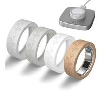 Ultra-Thin Floral Engraved Cover Compatible with Oura Ring Gen 4 & Gen 4 Ceramic/Gen 3 Horizon & Heritage, Anti-Scratch Silicone Smart Ring Protector Accessories for Women, 4 Pack