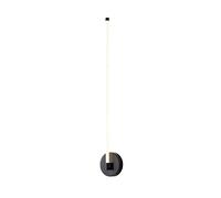 Ultra-thin Flute Wall Light Fixture, Acrylic Long Tube Wall Lights, Black Bedside Wall Lamp, Modern LED Wall Sconces, Linear Corridor Wall Lamps, 3-color Mode Wall Washer