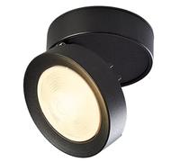 Ultra-Thin Foldable Surface Mount Spotlight, Black 5W LED COB Adjustable Angle Ceiling Wall Accent Light, Indoor Directional Spotlights Fixtures for Room Gallery Art Light Warm White-3000K