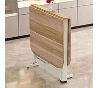 Ultra Thin Folding Dining Table, Extendable Metal Kitchen Table with Anti-Fall Support, 100cm Space-Saving Design for Small Apartments, Versatile Work & Dining Solution