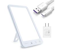 Ultra-Thin Full Spectrum LED Sun Lamp, Touch Control, 5 Brightness Levels & Timer - Compatible with Home/Office/Yoga/Meditation