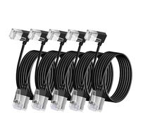 Ultra Thin Gigabit Cat6 Ethernet Cable 90° Right Angled 3M 5Pack, UTP