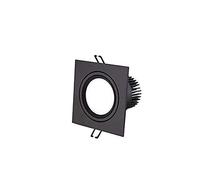 Ultra-Thin Hidden Floodlight 5W-30W Black LED Single Head Square Lighting Downlight Business Illumination Embedded Adjustable Ceiling Panel Light Rotatable Recessed Alumi,White Light_20W