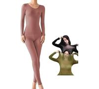 Ultra-Thin Hyaluronic Underwear Set, Thermal Underwear Top & Bottom Set Keeps Warm and Relieves Skin Dryness,Hydrating Lock Temperature Base Layer Thermals (Light Red, L)