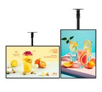 Ultra-Thin Indoor Hanging Advertising Poster W/Wi-Fi & Remote Control, 2k LED Digital Signage Display, Smart Split Screen, 1gb + 32gb, Support Wi-Fi/HDMI/USB/Rj45 43in-2PCS