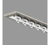 Ultra-thin Invisible Curtain Track, Silent Sliding Aluminum Rail for Ceiling Mount, Perfect for Curtains - Stylish Champagne Finish