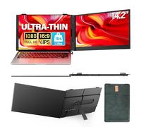 Ultra Thin Laptop Screen Extender Monitor Portable,14.2" 1080P FHD Lightweight Dual Screen,Portable Monitor for Laptop,Fit for 13-17" Laptops,Plug & Play Compatiable with Win/Mac/Chrome/Android/Switch