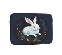 Ultra-Thin Laptop Sleeve Case Cute White Rabbit Laptop Bags - Water-Resistant Shockproof & Portable Computer Cover For 10-17 Inch Laptops