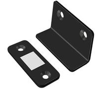 Ultra Thin Latch Cupboard L Type Door Closer Cabinet Catches Stopper Furniture Fittings Strong Magnetic Kitchen Accessories(Black 1pc)