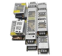Ultra thin LED power supply, 60W 120W 180W 200W 300W 400W strip driver AC190-240V to DC 12V 24V lighting transformer(200W,24V)