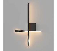 Ultra-Thin Linear Wall Light, Modern LED Wall Lamp, Creative Cross-Shaped Wall Sconces, Metal Strip Sconce Lights with White Acrylic Lampshade, Nordic Minimalist Wall Lamp 3000K