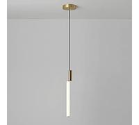 Ultra-Thin Long Tube Pendant Light, Bedside Hanging Lamp, Cylindl Acrylic Suspension Lamps, Modern LED, Linear Flute Drop Lights for Bar Counter, Kitchen Island