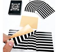 Ultra-thin Manipulation Cards Magic Tricks Flesh Back Color Million Cards Magician Accessories Close-up Stage Illusions Gimmicks Props (Black White)