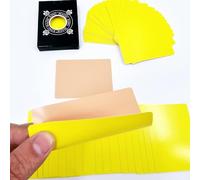 Ultra-thin Manipulation Cards Magic Tricks Flesh Back Color Million Cards Magician Accessories Close-up Stage Illusions Gimmicks Props (Yellow)