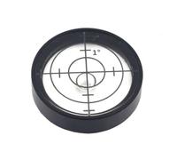 Ultra Thin Mini Metal Spirit Level Bubble Bead Horizontal Leveling Blister D 25mm T 6mm Level Measuring Instrument 1PCS(White)