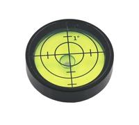 Ultra Thin Mini Metal Spirit Level Bubble Bead Horizontal Leveling Blister D 25mm T 6mm Level Measuring Instrument 1PCS(Green)