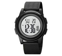 Ultra-Thin Minimalist Sports Waterproof Digital Watches Men with Wide-Angle Display Rubber Strap Wrist Watch for Men Women