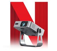 [Ultra-Thin & NetfIix Officially] Smart Mini Projector, VISSPL Auto Focus & Keystone WiFi 6 & Bluetooth 1080P Full HD Portable Projector for Bedroom/Outdoor/Phone/iOS/Android