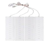 Ultra Thin Panel Grow Light Full Spectrum Under Cabinet Plant Growth Lamp for and Orchids, 3000K Warm Light, Aluminum Plate (4 Heads)