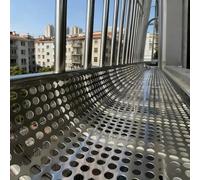 Ultra-Thin Perforated Stainless Steel Sheet, Bendable, Waterproof, Rust-Proof Suitable for Balcony Guardrail Base Plates SHAARI(20x150cm)