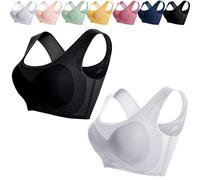 Ultra-Thin Plus Size Ice Silk Comfort Bra, Ultra-Thin Ice Silk Lifting Bra, Seamless Ice Silk Ultra Thin Bra for Women (Black+Grey,7X-Large)