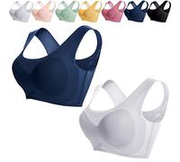 Ultra-Thin Plus Size Ice Silk Comfort Bra, Ultra-Thin Ice Silk Lifting Bra, Seamless Ice Silk Ultra Thin Bra for Women (Blue+Grey,7X-Large)