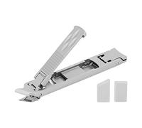 Ultra Thin Portable Foldable Nail Clippers, Stainless Steel Double Ended Nail Trimmer, Curved Slanted Blades for Thick and Ingrown Nails, with Protective Cover for Home Salon Trave