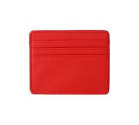 Ultra Thin PU Leather Card Holder Zero Wallet, Multi Slot Credit Card Holder Wallet Short Purse(red)