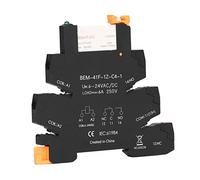 Ultra Thin Relay, 6-24V SPDT DIN Rail Mount Solid State Relay 6A 1NO 1NC, With 6mm Wide Terminal Base Design, Easy to Plug and Unplug, Easy to Operate, for Power Distribution