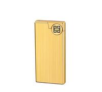Ultra-thin Retro Metal Portable Lighter, Vintage Grinding Wheel, Windproof Soft Flame Refillable Butane/Adjustable Flame Lighter Men's Gift (Fuel Not Included)(Gold)