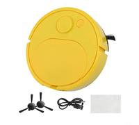Ultra Thin Robot Vacuum Cleaner With Mop Function For Pet Hair On Carpets And Hard Floors Black Color Smart Navigation Rechargeable Cordless Sweeping Device For Home Cleaning Under Furniture(yellow)