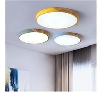 Ultra Thin Round 5cm Mount Led Lights Compatible with Bedroom Living Study Room Wooden Lamp,Pendant Lighting Ceiling