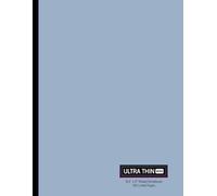 Ultra Thin Ruled Notebook Journal | 4mm Line Spacing | 125 Lined Pages: 8.5" x 11" Extra Narrow Lined Paper | Blank Notepad Diary Logbook | Tiny Handwriting | Lilac Blue Cover