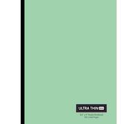 Ultra Thin Ruled Notebook Journal | 4mm Line Spacing | 125 Lined Pages: 8.5" x 11" Extra Narrow Lined Paper | Blank Notepad Diary Logbook | Tiny Handwriting | Mint Cover