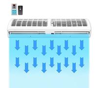 Ultra-thin silent air curtain machine supermarket/cold storage/garage/hotel/restaurant entrance commercial air curtain, remote control operation (Size : 90cm/35.4 inches)