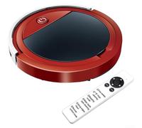 Ultra Thin Smart Robot Vacuum Cleaner With Voice Control 3 In 1 Sweep And Mop Function Random Navigation For Hard Floors Red(E)