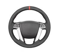 Ultra-Thin Steering Wheel Cover For Accord 8 2008 2009 2010-2012 For Odyssey 2011-2013 2014-2017 For Crosstour 2012 Hand Sew Black Suede Car Steering Wheel Cover(White Thread)