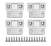 Ultra Thin Strong Magnetic Door Catch Latch with Screws for Home Furniture Cabinet Cupboard (2pcs)