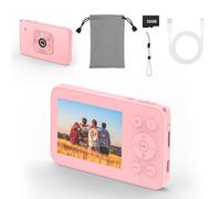 Ultra Thin Super Light 4K Digital Camera, Minimalist 64MP Point and Shoot Digital Cameras with 18X Zoom, Portable Compact Camera for Vlogging Travel, Birthday Gifts for Teen Girl Women Beginner, Pink