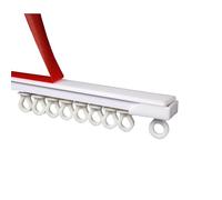 Ultra Thin Top Mounted Slide Rail Set with Strong Adhesive 210CM White Curtain Track & Pulley Accessories for Easy Installation and Smooth Operation