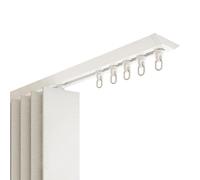 Ultra Thin V Sd Ceiling Mount Track Rail 70cm Adjustable Single Rod for Office & Living Room Easy Installation (Drilling Required White)