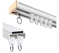 Ultra-Thin Wall-Mounted Curt Track System 100-600 cm Adjustable Room Divider Rail Set Ideal for Curts Color: Wall Support Size: 320 cm + 2 x 110 cm + 100 cm